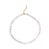 Bohemian Creative Geometric Colorful Beads Pearl Short Necklace Wholesale Nihaojewelry sku image 1