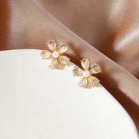 Geometric Bowknot Tassel Pearl Earrings Wholesale Nihaojewelry sku image 2