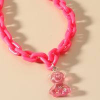 Creative Resin Bear Pendent Acrylic Thick Chain Necklace Wholesale Nihaojewelry sku image 3