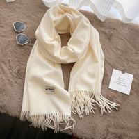 Women's Casual Simple Style Letter Rayon Polyester Tassel Scarf sku image 4