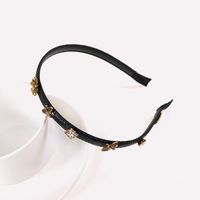 Korean Style Leather Bee Flower Thin Headband Wholesale Jewelry Nihaojewelry sku image 2