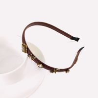 Korean Style Leather Bee Flower Thin Headband Wholesale Jewelry Nihaojewelry sku image 4