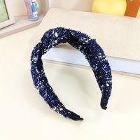 Baumwollsamt Kreuzgeknüpfter Koreanischer Stil Breitkrempiges Stirnband Großhandel Schmuck Nihaojewelry sku image 3