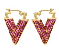 Simple Micro-inlaid V-shaped Copper Plated Ear Clip Wholesale Nihaojewelry sku image 7