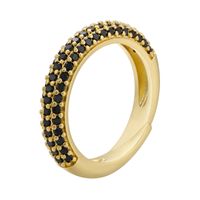 Simple Fashion Micro-inlaid  Multi-color Zircon Adjustable Copper Ring Wholesale Nihaojewelry sku image 6