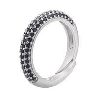 Simple Fashion Micro-inlaid  Multi-color Zircon Adjustable Copper Ring Wholesale Nihaojewelry sku image 12