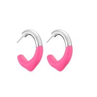 Simple Micro-inlaid Color C-shaped Copper Plated Ear Clip Wholesale Nihaojewelry sku image 10