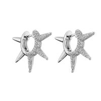 Simple Micro-inlaid Thorn Pointed Copper Plated Ear Clip Wholesale Nihaojewelry sku image 4
