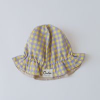 Nouveau Chapeau De Pêcheur Pour Enfants À Carreaux De Couleur Contrastée Coréen sku image 1