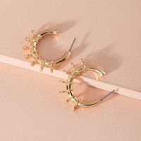 New Golden  Geometric C-shaped Women's Earrings Wholesale sku image 1