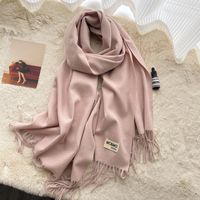 Women's Casual Simple Style Letter Rayon Polyester Tassel Scarf sku image 2