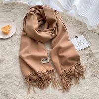 Women's Casual Simple Style Letter Rayon Polyester Tassel Scarf sku image 6