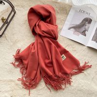Women's Casual Simple Style Letter Rayon Polyester Tassel Scarf sku image 10