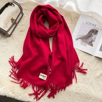 Women's Casual Simple Style Letter Rayon Polyester Tassel Scarf sku image 18