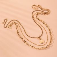 New Exaggerated Fashion Multi-layer Lock Heart Beauty Necklace Wholesale Nihaojewelry sku image 1