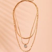 New Exaggerated Fashion Multi-layer Lock Heart Beauty Necklace Wholesale Nihaojewelry sku image 2