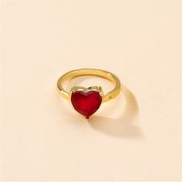 Wholesale Retro Heart Diamond Alloy Ring sku image 8