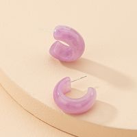 Korea Candy Color Geometric Resin Earrings sku image 1