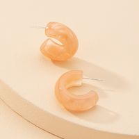 Korea Candy Color Geometric Resin Earrings sku image 2