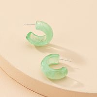 Korea Candy Color Geometric Resin Earrings sku image 4