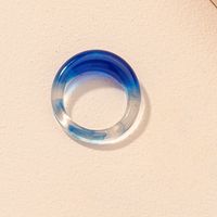 Korean Simple Color Acrylic Ring Set sku image 1
