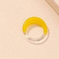 Korean Simple Color Acrylic Ring Set sku image 2