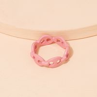 Korean Candy Color Geometric Resin Ring sku image 2