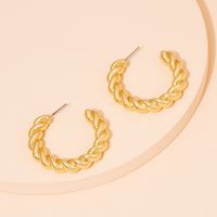 Boucles D'oreilles En Alliage Torsadé Géométrique Coréen En Gros sku image 1