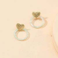 Korea Heart-shape Acrylic Earrings Wholesale sku image 2