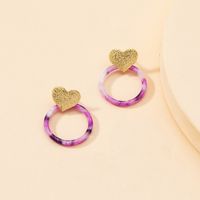 Korea Heart-shape Acrylic Earrings Wholesale sku image 3