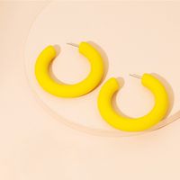 Boucles D&#39;oreilles En Résine Géométriques En Forme De C Jaune En Gros sku image 3