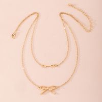 Korea's New Multi-layer Bowknot Clavicle Chain Simple Fashion Necklace Wholesale sku image 1