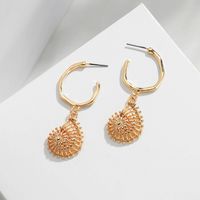 Simple Alloy Conch Shell Shape Earrings sku image 3