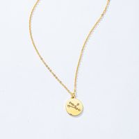 Wholesale Simple Twelve Constellation Letter Round Pendent Necklace sku image 2