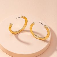 Pendientes Exagerados De Círculo En Forma De C De Metal Salvaje Simple Coreano Para Mujer sku image 1