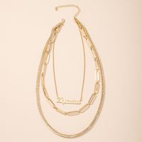 New Exaggerated Fashion Letter Pendant Necklace sku image 1