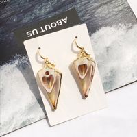 Fashion New Retro Exaggerated Conch Niche Gold-plated Shell Earrings Wholesale sku image 3