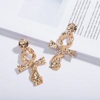 Exaggerated  Five-pointed Star Geometric Hollow Earrings Wholesale Nihaojewelry sku image 2