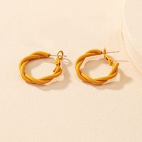 Korean Twisted Resin Earrings Wholesale sku image 1