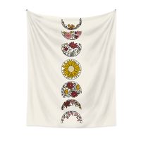 Bohemian Style Flower Moon Phase Diagram Room Decoration Tapestry Wholesale Nihaojewelry sku image 2