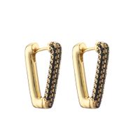 Simple Micro-inlaid Triangle Copper Plated Ear Clip Wholesale Nihaojewelry sku image 11
