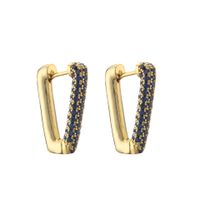 Simple Micro-inlaid Triangle Copper Plated Ear Clip Wholesale Nihaojewelry sku image 13