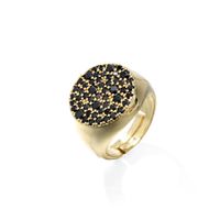 Vintage Round Micro Inlaid Colored Zircon Opening Ring Wholesale Nihaojewelry sku image 4