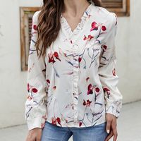 White Fungus All-match Shirt Blouse main image 2