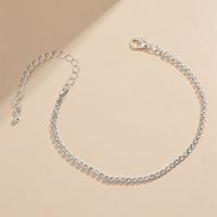 Silver Color Rhinestone Chain Adjustable Anklet Wholesale Nihaojewelry main image 1