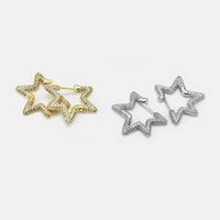 New Style Zircon Gold-plated Star Earrings Wholesale Nihaojewelry main image 4