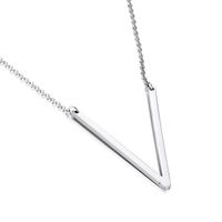Titanium Steel 18K Gold Plated Simple Style Polishing Letter Necklace main image 7