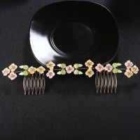 Imitated Crystal&cz Fashion Flowers Hair Accessories  (yellow) Nhhs0132-yellow sku image 1