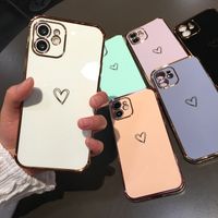 Heart Pattern Candy Color Mobile Phone Case Wholesale Nihaojewelry main image 2