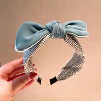 Korean New Fashion Bowknot Wide-side Wave Point Cute Cheap Hair Band Wholesale sku image 3